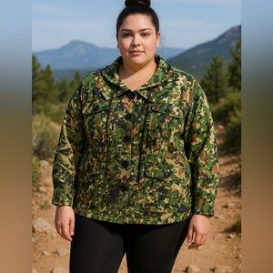 Elementz Women's Multicolor Camouflage Utility Jacket